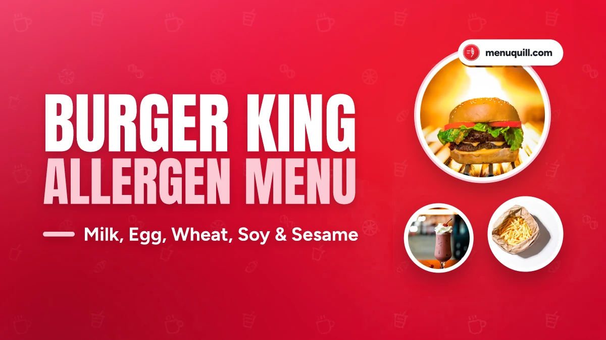 Burger King allergen menu