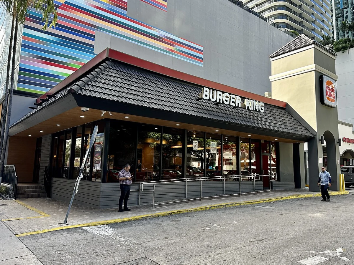 A Burger King restaurant in the Brickell district of Miami, Florida