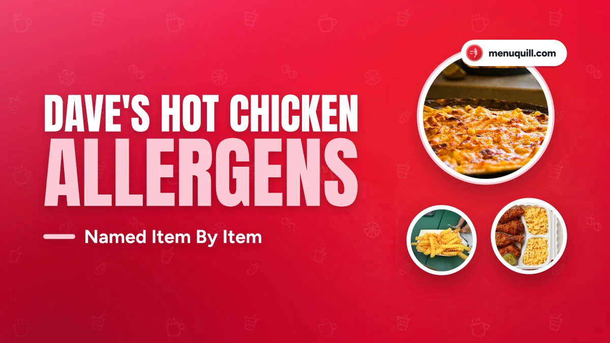 Dave's Hot Chicken allergen menu
