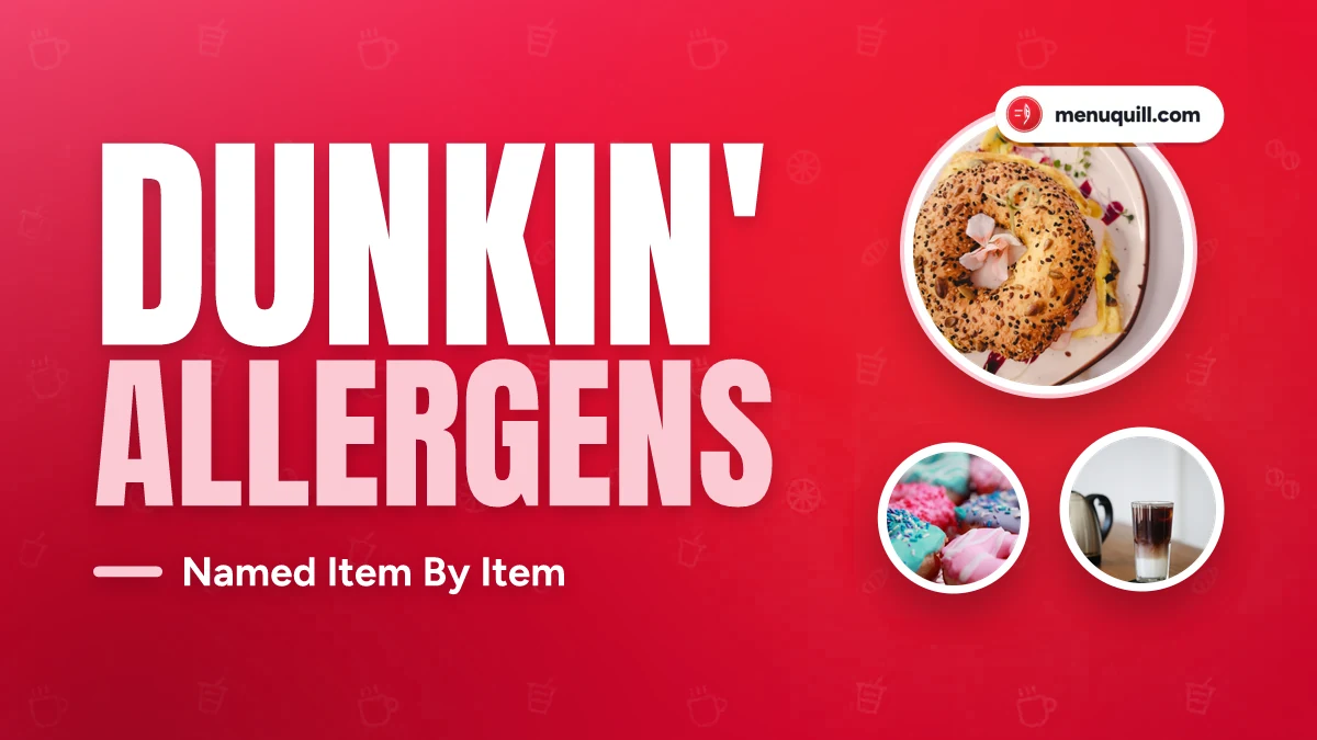 Dunkin' Donuts allergen menu