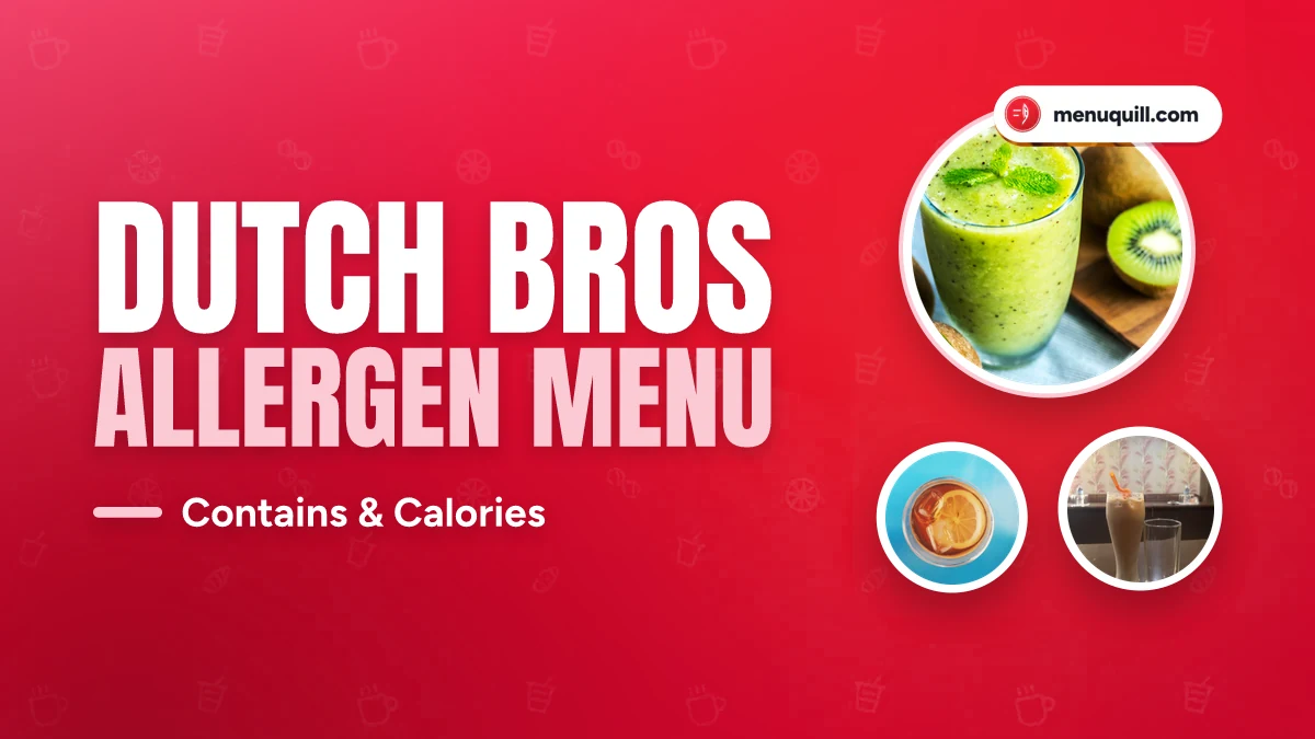 Dutch Bros allergen menu
