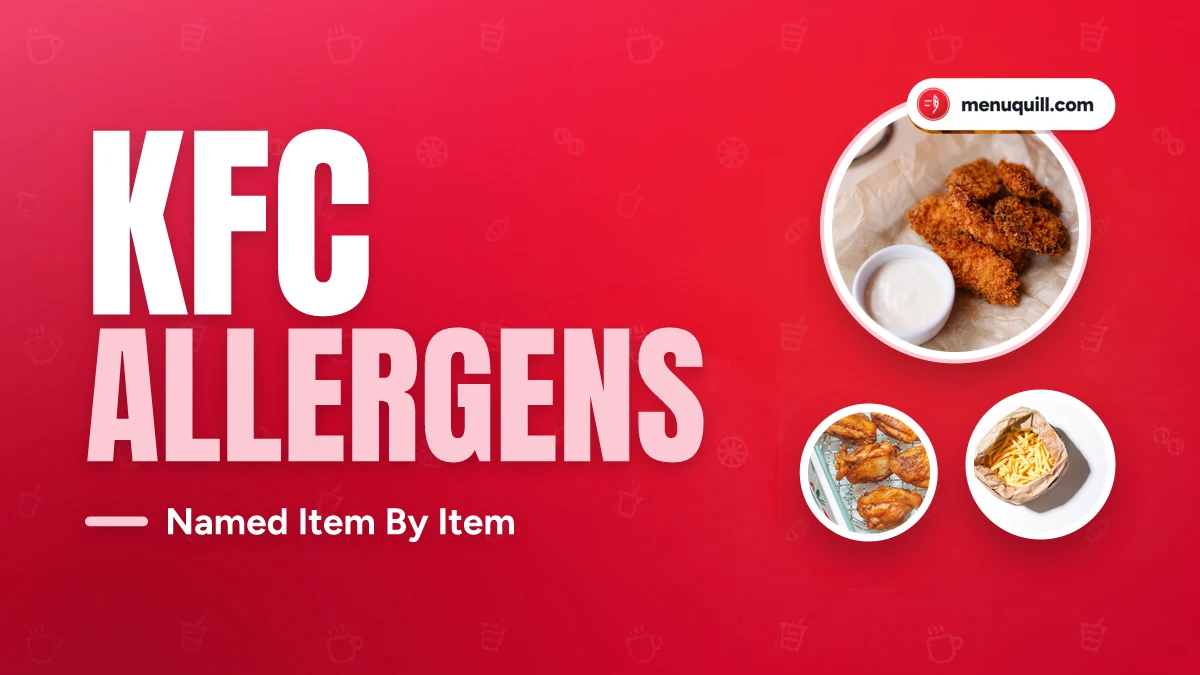 KFC allergen menu