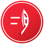 MenuQuill logo: a quill pen inside a cream-ringed red seal