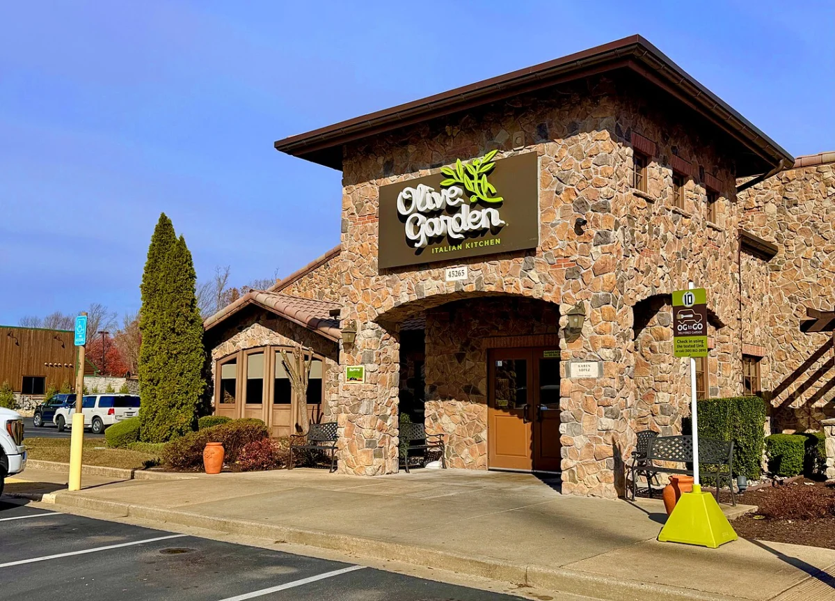 An Olive Garden Italian Kitchen restaurant building in the United States