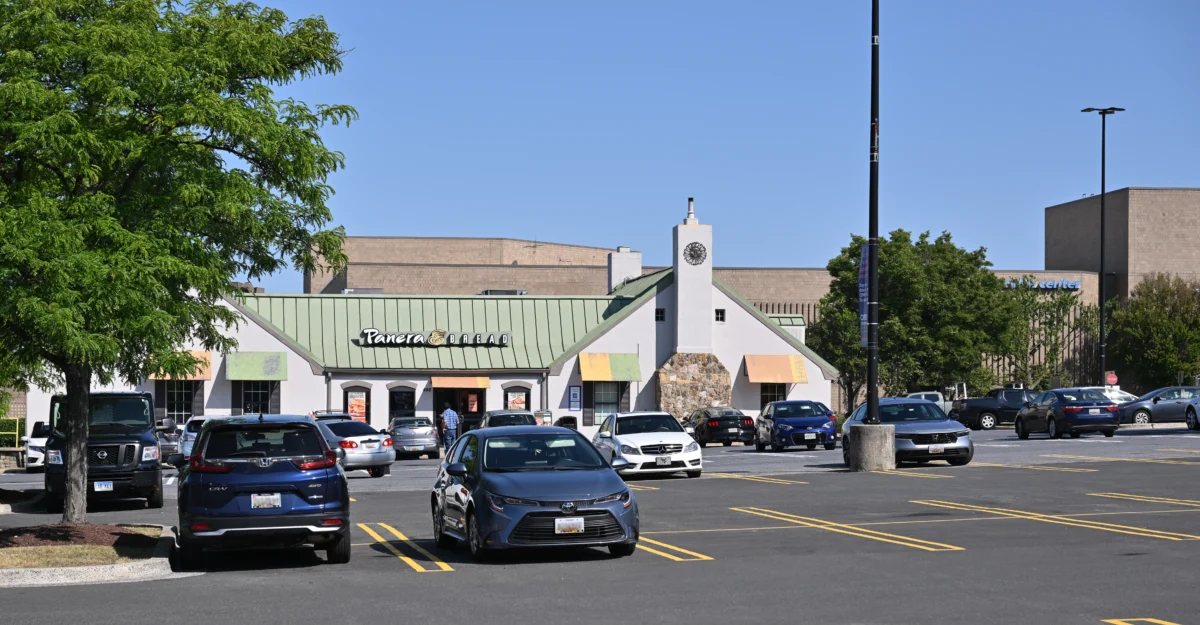 A Panera Bread restaurant building in the United States
