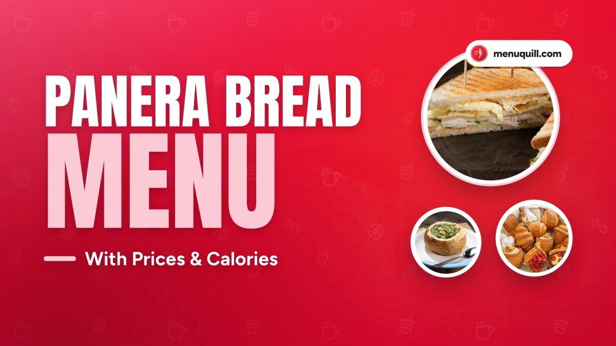 Panera Bread menu