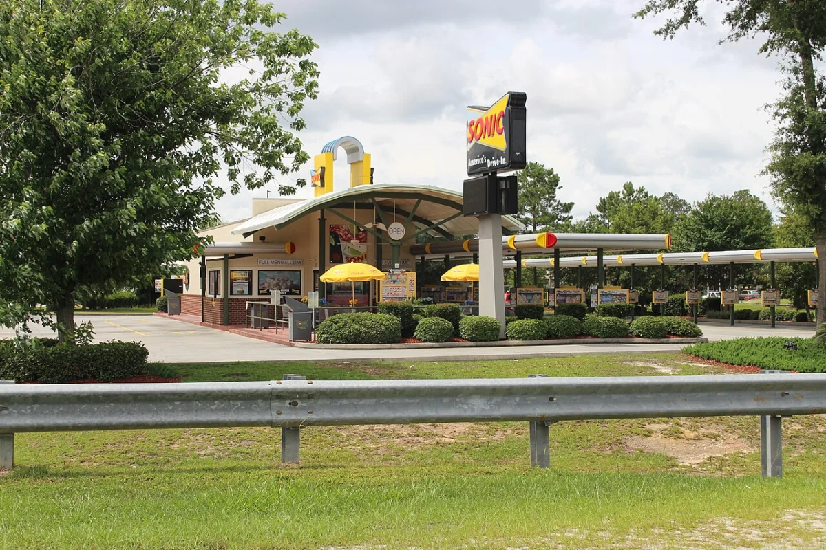A Sonic Drive-In with covered parking bays in Pooler, Georgia