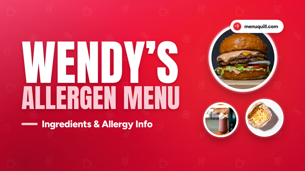 Wendy's allergen menu