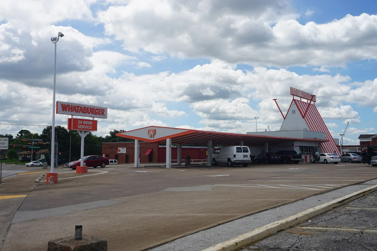A Whataburger restaurant building in Mesquite, Texas
