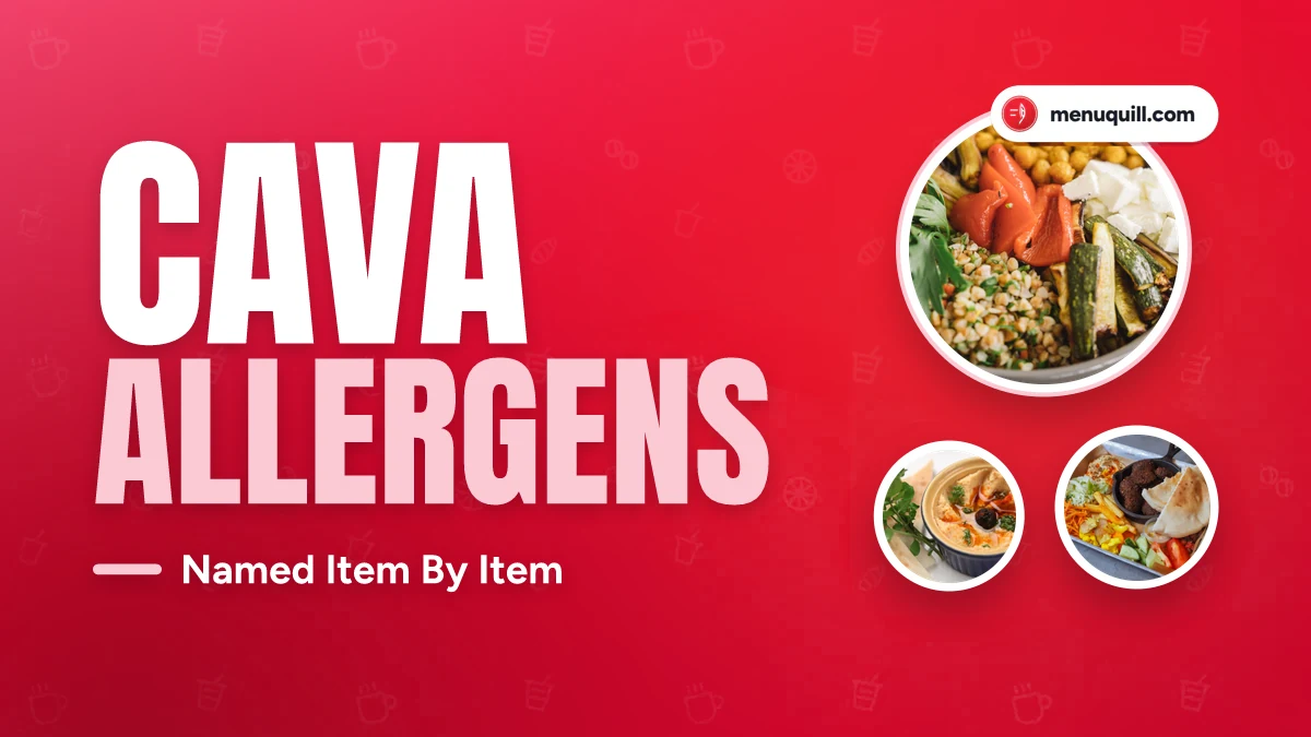 CAVA allergen menu