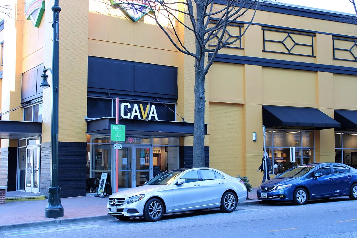 A CAVA restaurant building in the United States