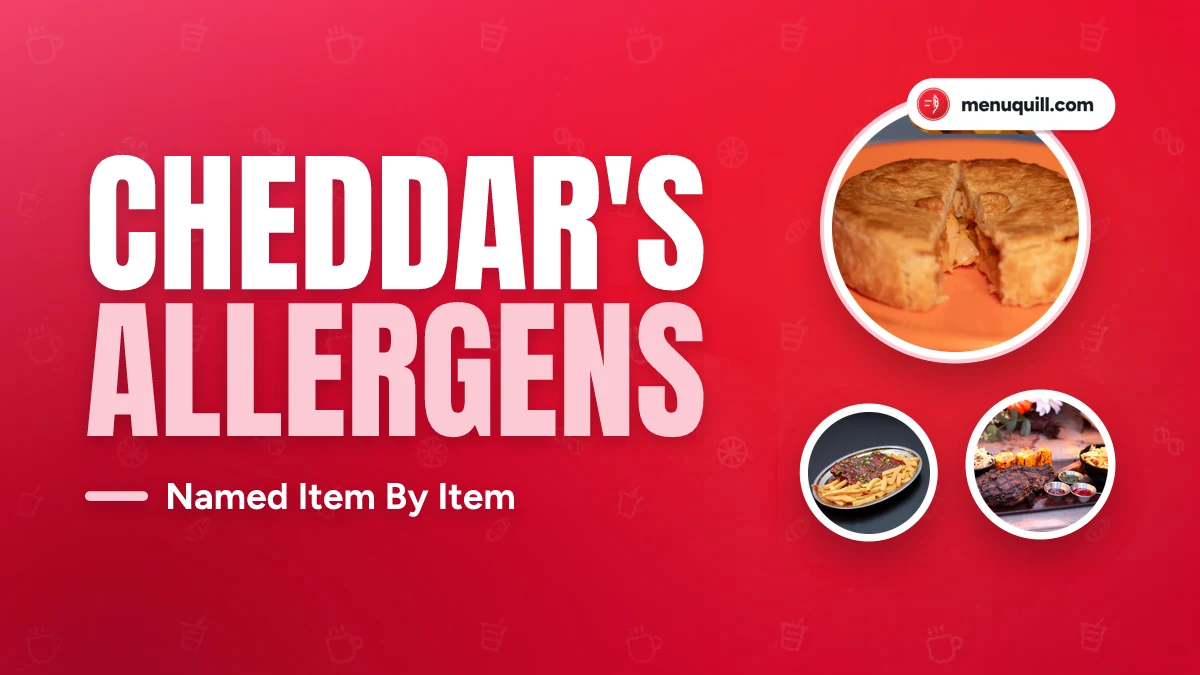 Cheddar's allergen menu