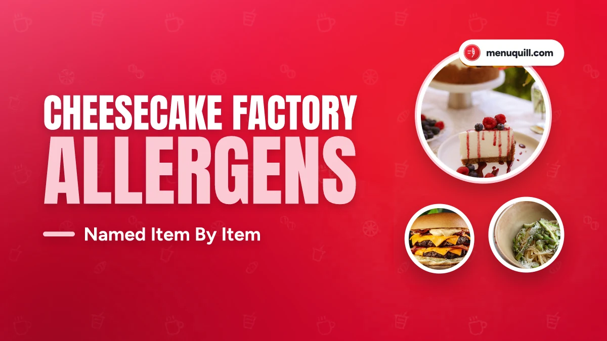 Cheesecake Factory allergen menu