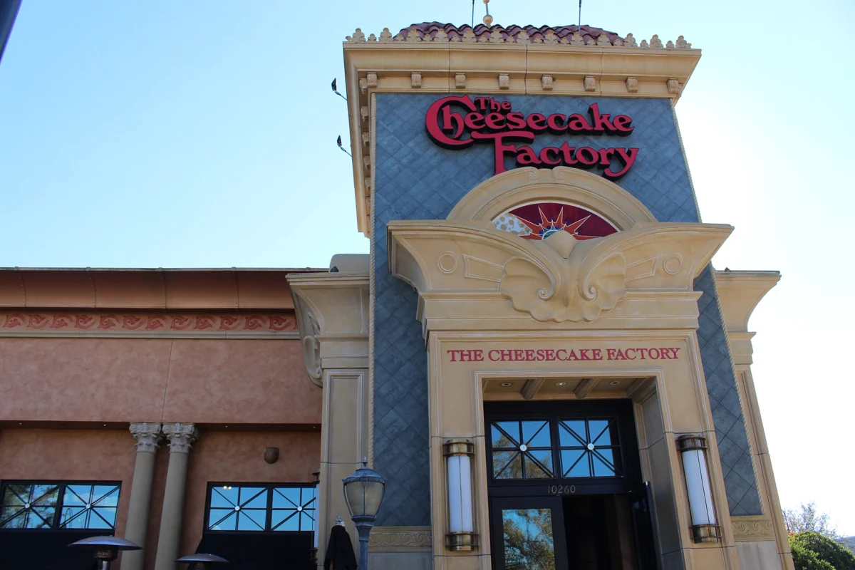 A Cheesecake Factory restaurant building in the United States