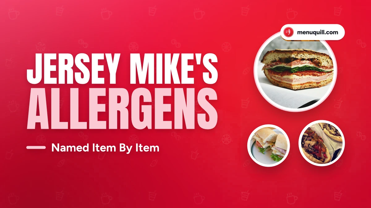 Jersey Mike's allergen menu