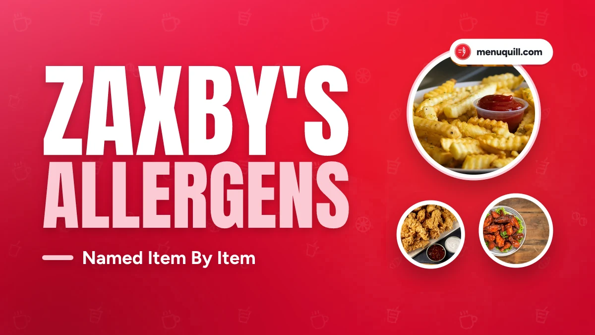 Zaxby's allergen menu